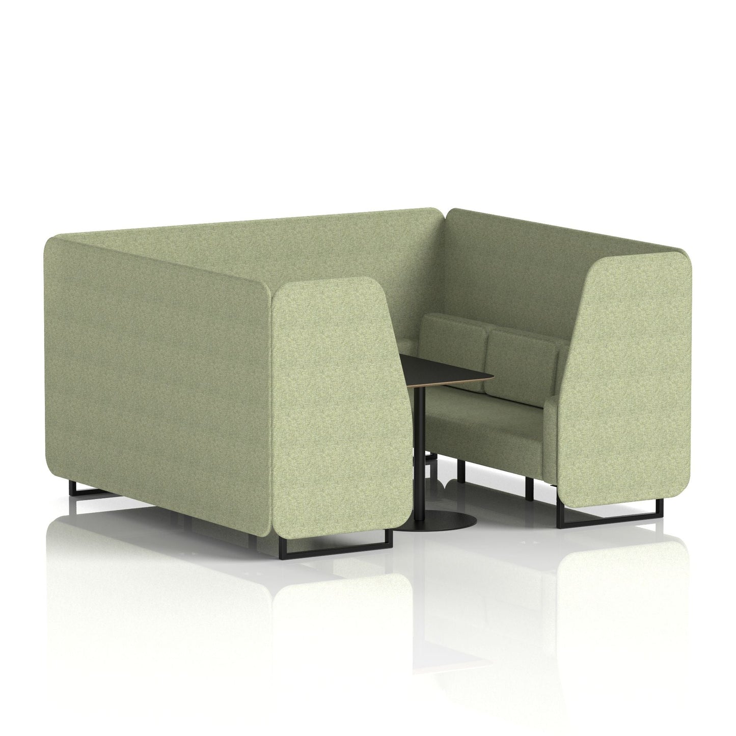 Brixworth Booth With Black Table In Single Tone