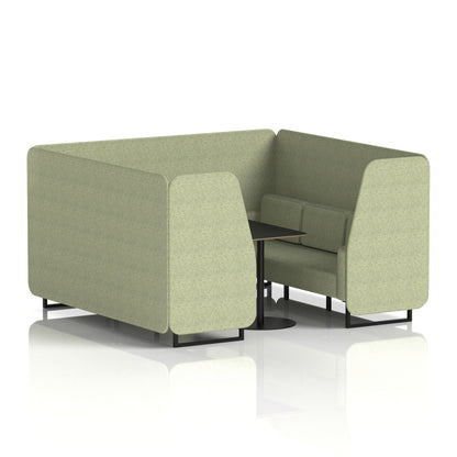 Brixworth Booth With Black Table In Single Tone