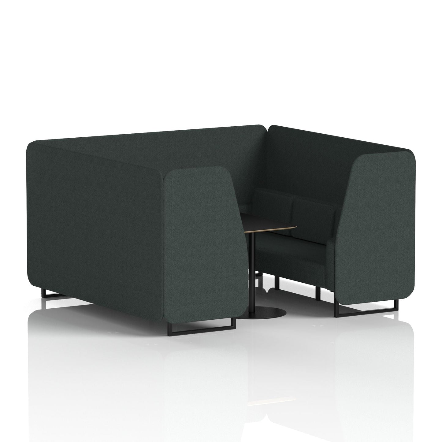 Brixworth Booth With Black Table In Single Tone