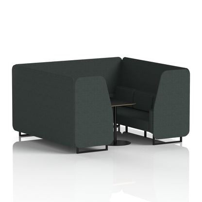 Brixworth Booth With Black Table In Single Tone