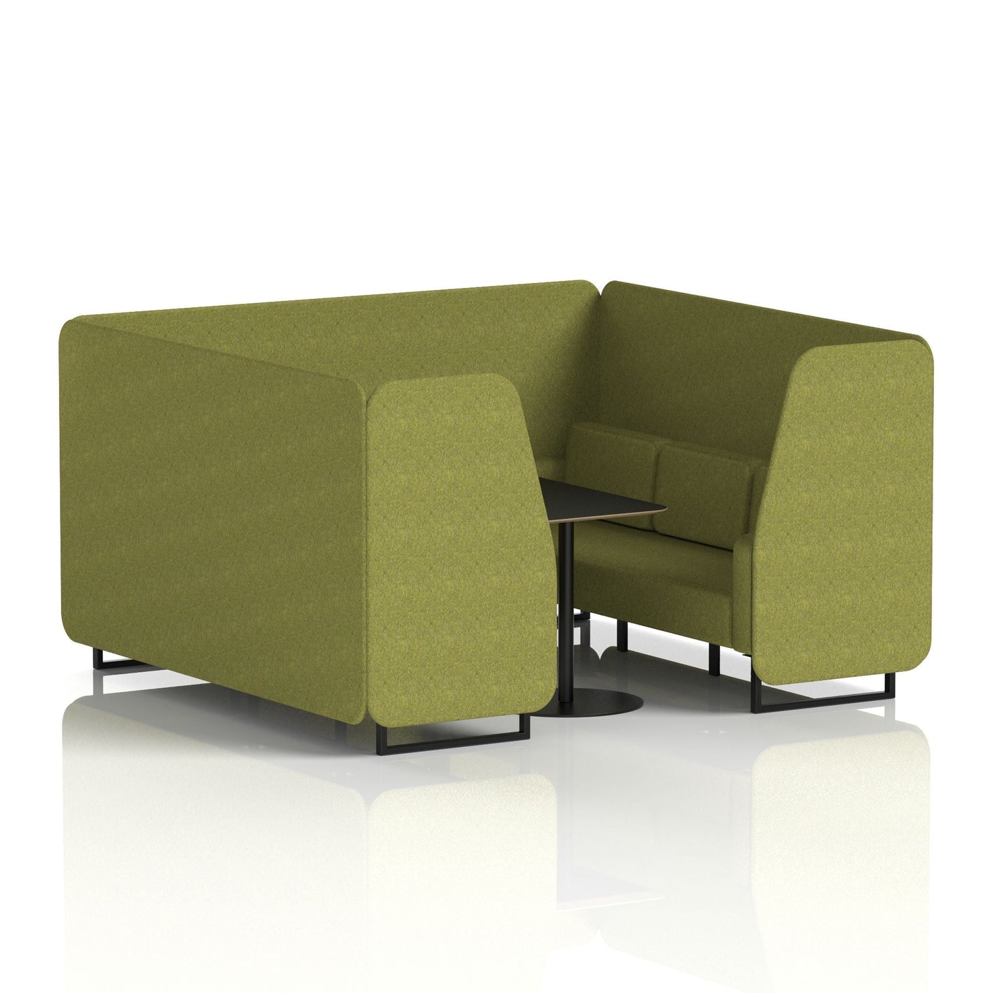 Brixworth Booth With Black Table In Single Tone