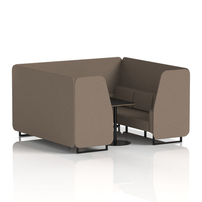 Brixworth Booth With Black Table In Single Tone