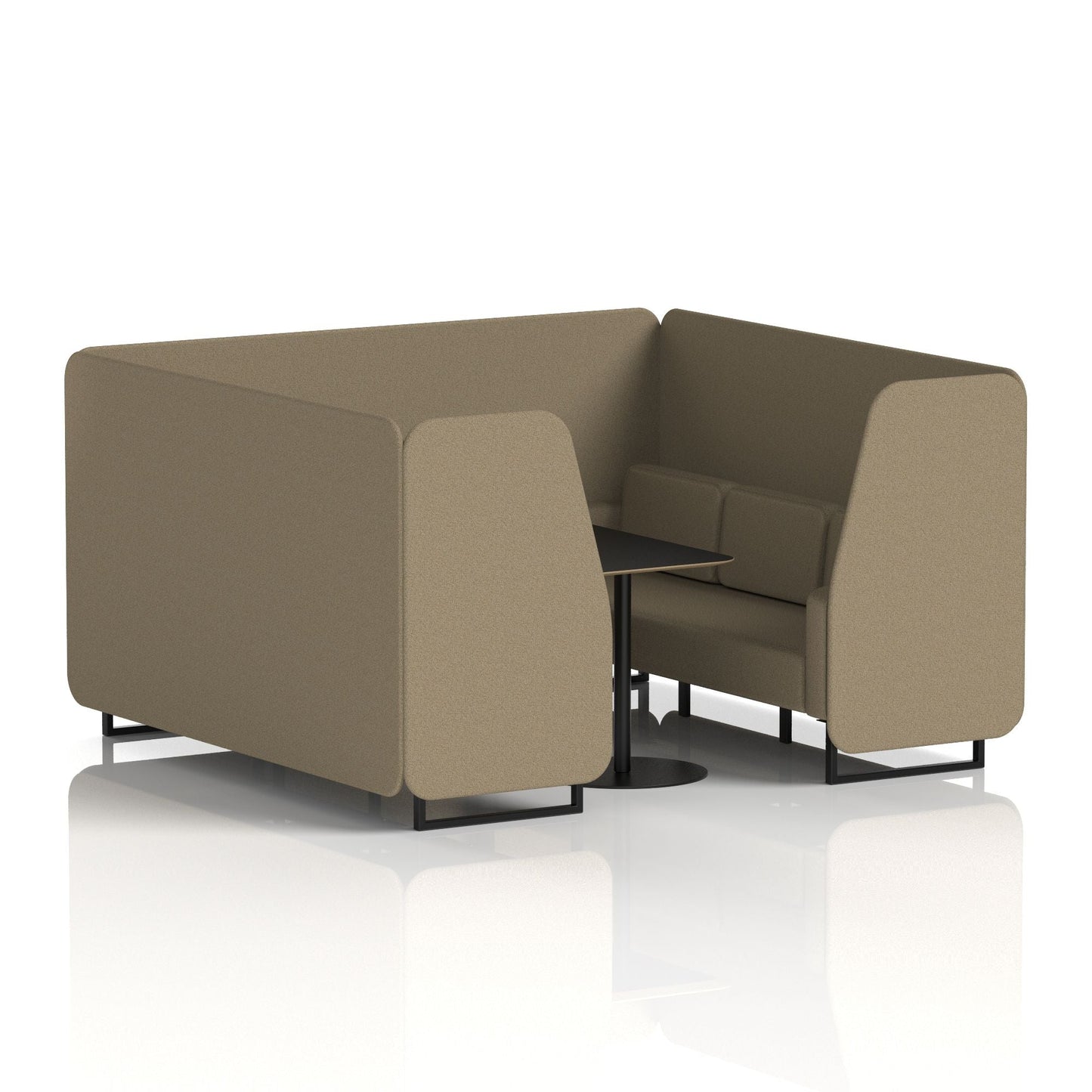 Brixworth Booth With Black Table In Single Tone