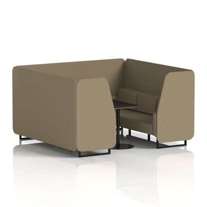 Brixworth Booth With Black Table In Single Tone
