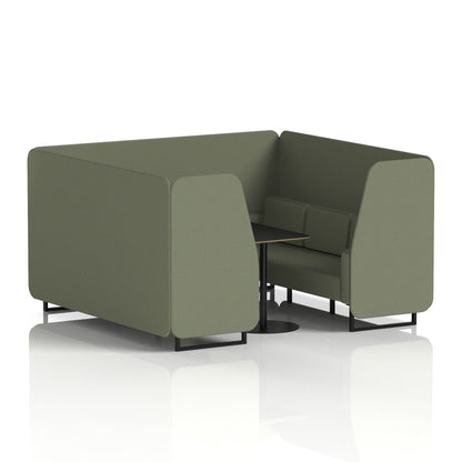 Brixworth Booth With Black Table In Single Tone