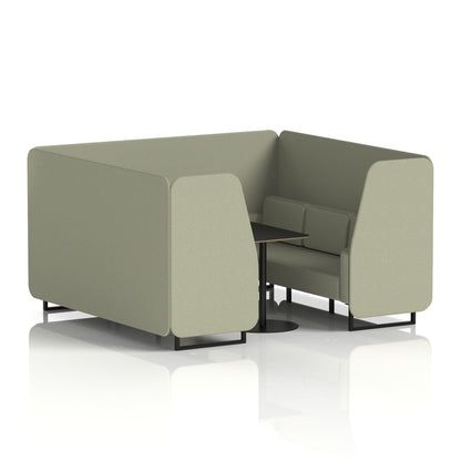 Brixworth Booth With Black Table In Single Tone