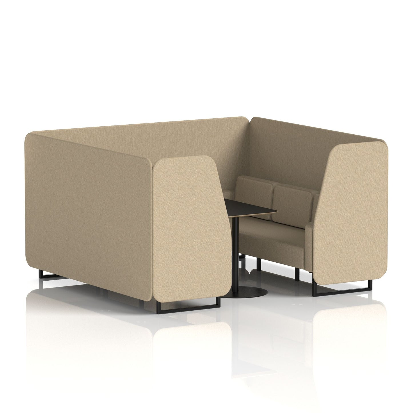 Brixworth Booth With Black Table In Single Tone