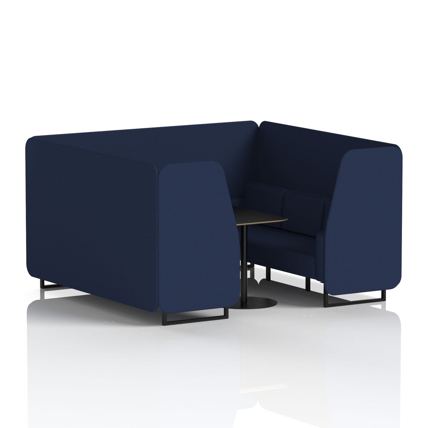Brixworth Booth With Black Table In Single Tone