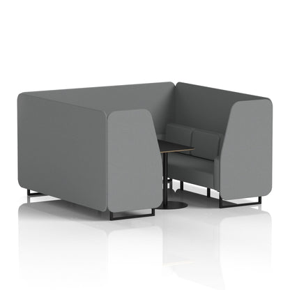 Brixworth Booth With Black Table In Single Tone