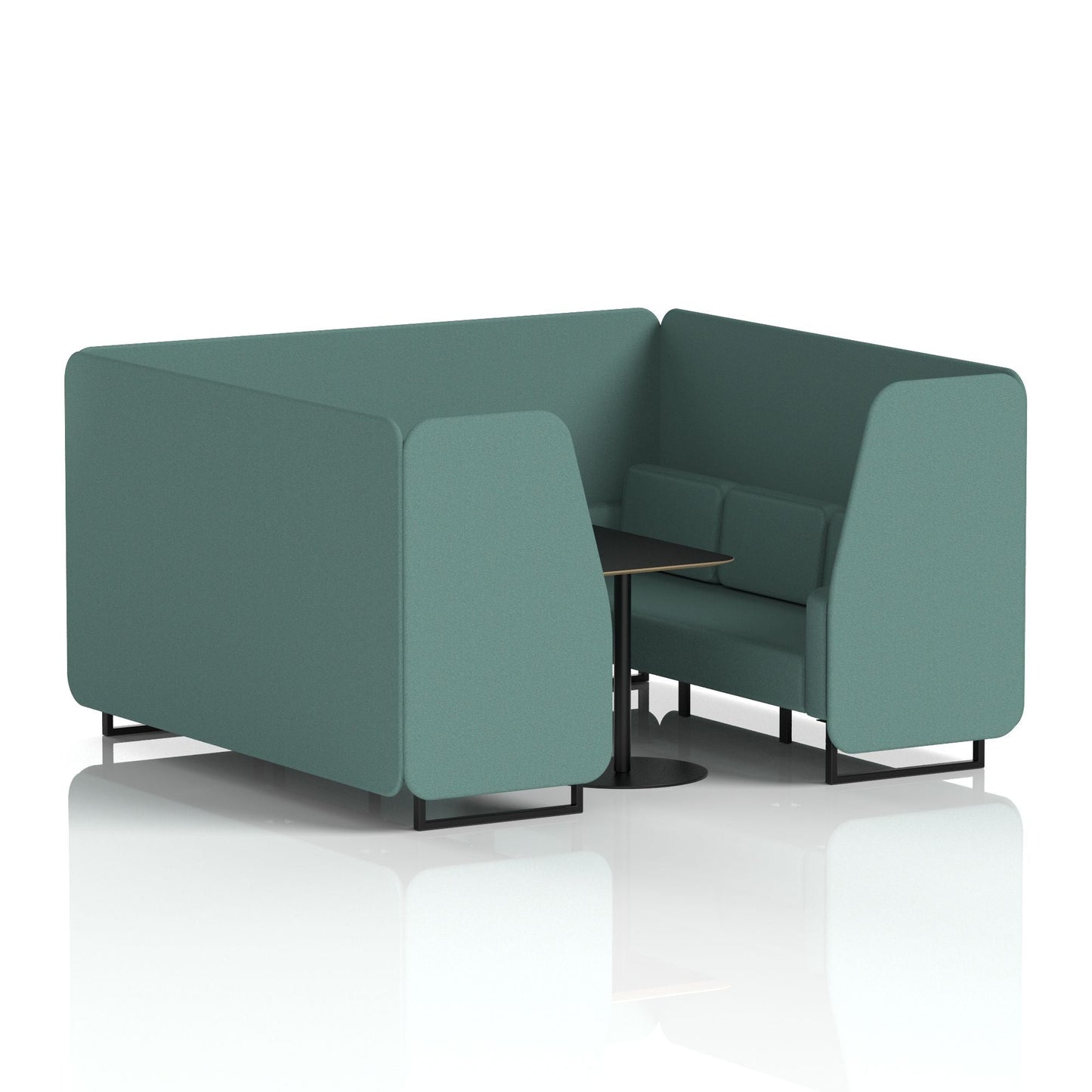 Brixworth Booth With Black Table In Single Tone