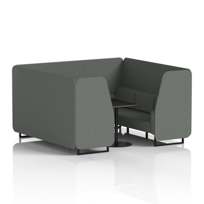 Brixworth Booth With Black Table In Single Tone