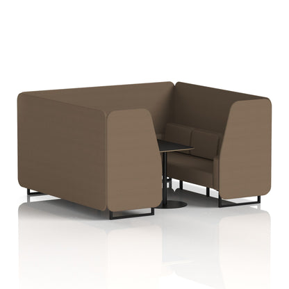 Brixworth Booth With Black Table In Single Tone