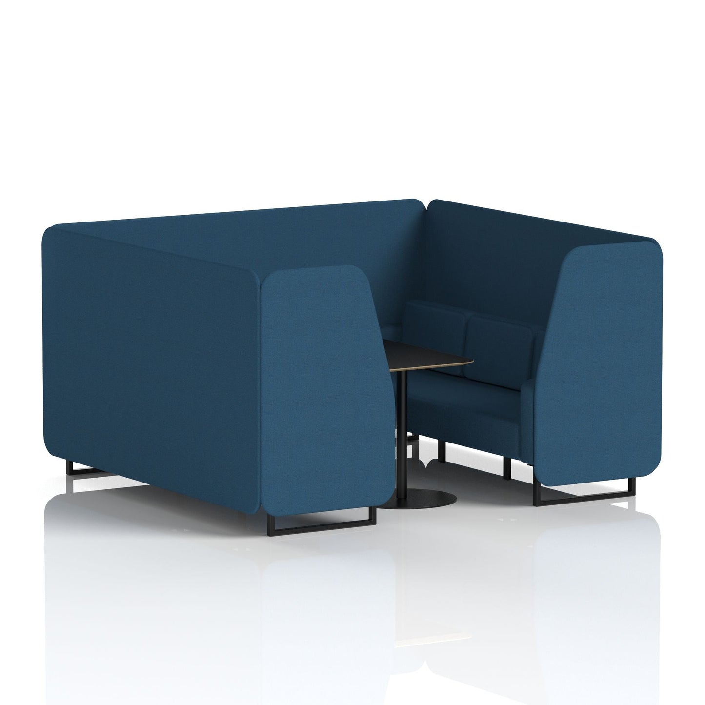 Brixworth Booth With Black Table In Single Tone
