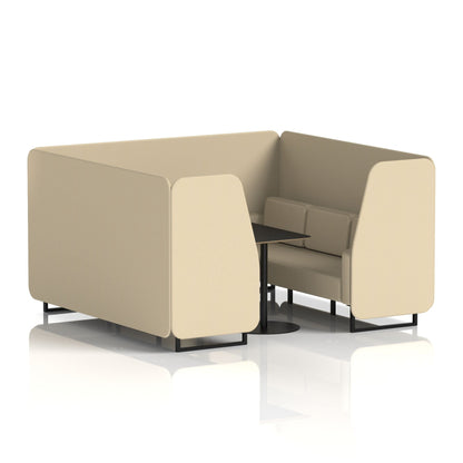 Brixworth Booth With Black Table In Single Tone