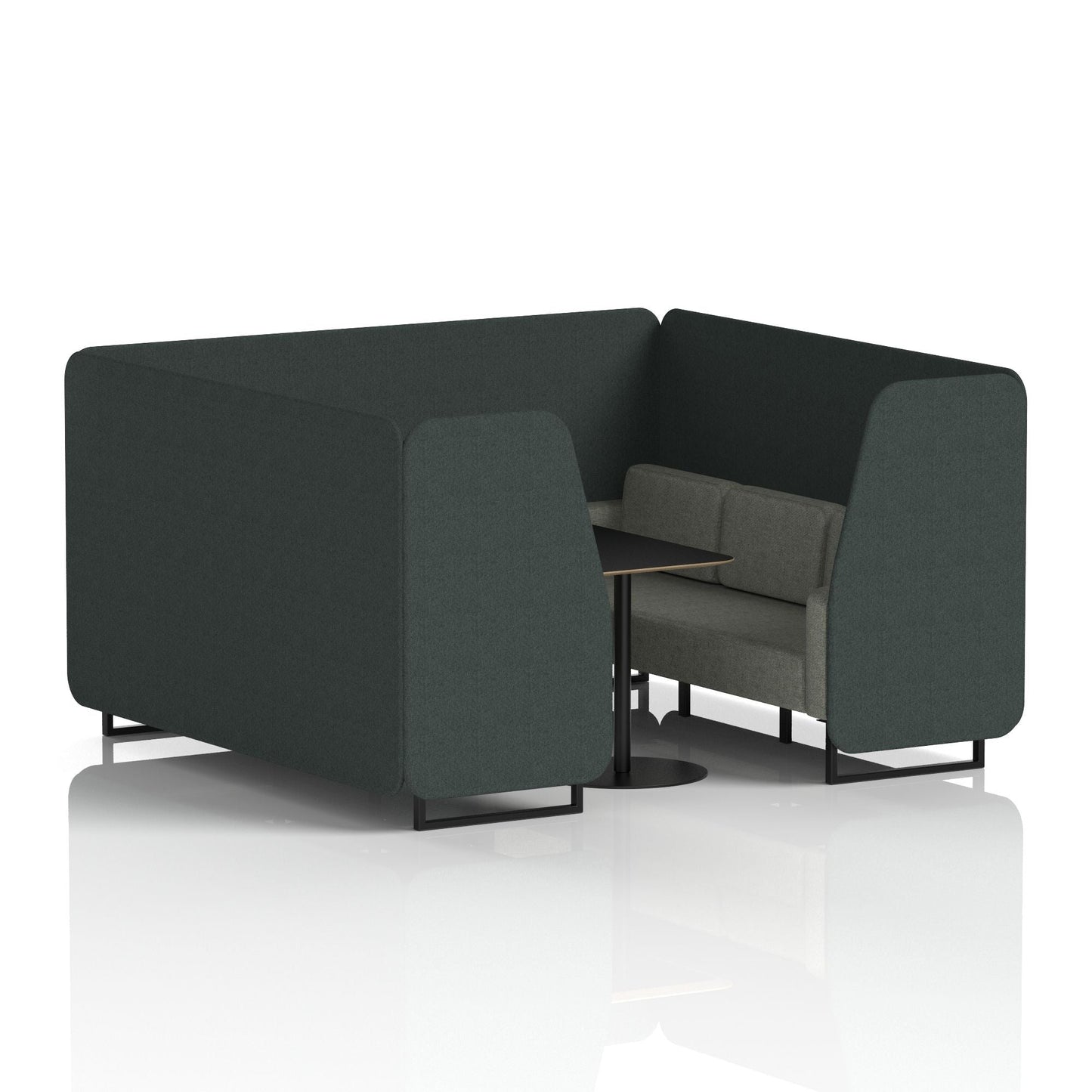 Brixworth Booth With Black Table In Two Tone