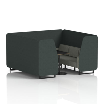 Brixworth Booth With Black Table In Two Tone