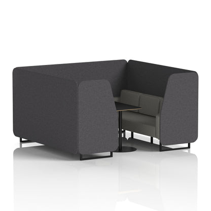 Brixworth Booth With Black Table In Two Tone