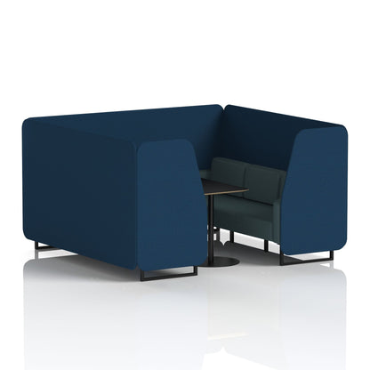 Brixworth Booth With Black Table In Two Tone