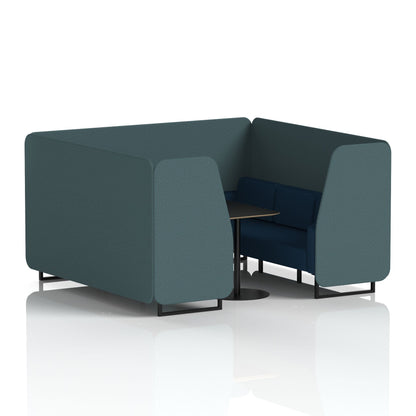 Brixworth Booth With Black Table In Two Tone