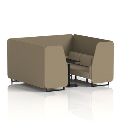 Brixworth Booth With Black Table In Two Tone