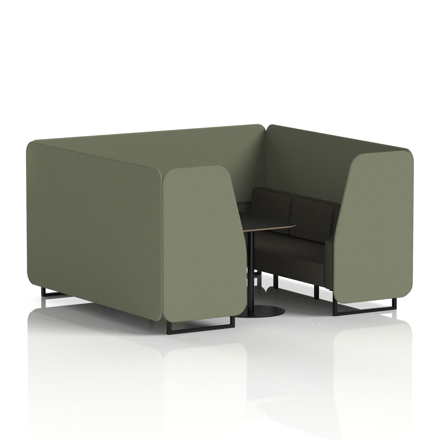 Brixworth Booth With Black Table In Two Tone