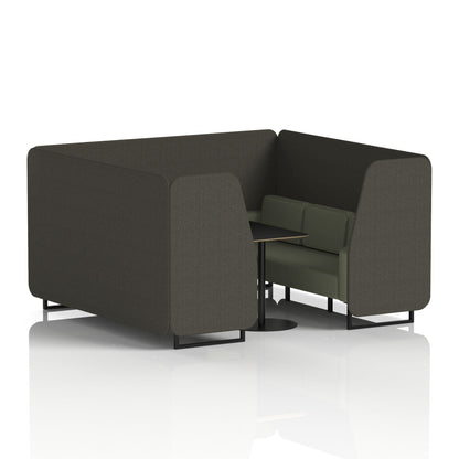 Brixworth Booth With Black Table In Two Tone