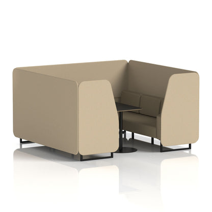 Brixworth Booth With Black Table In Two Tone