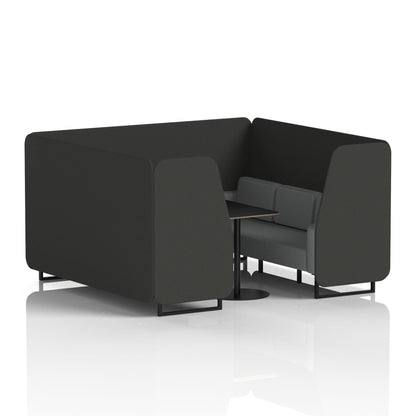 Brixworth Booth With Black Table In Two Tone