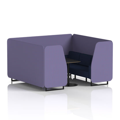 Brixworth Booth With Black Table In Two Tone