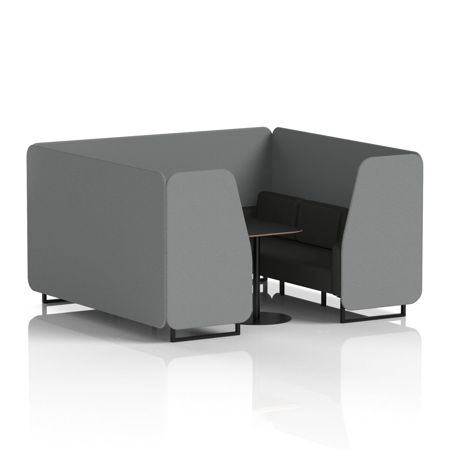 Brixworth Booth With Black Table In Two Tone