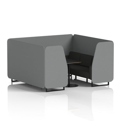 Brixworth Booth With Black Table In Two Tone