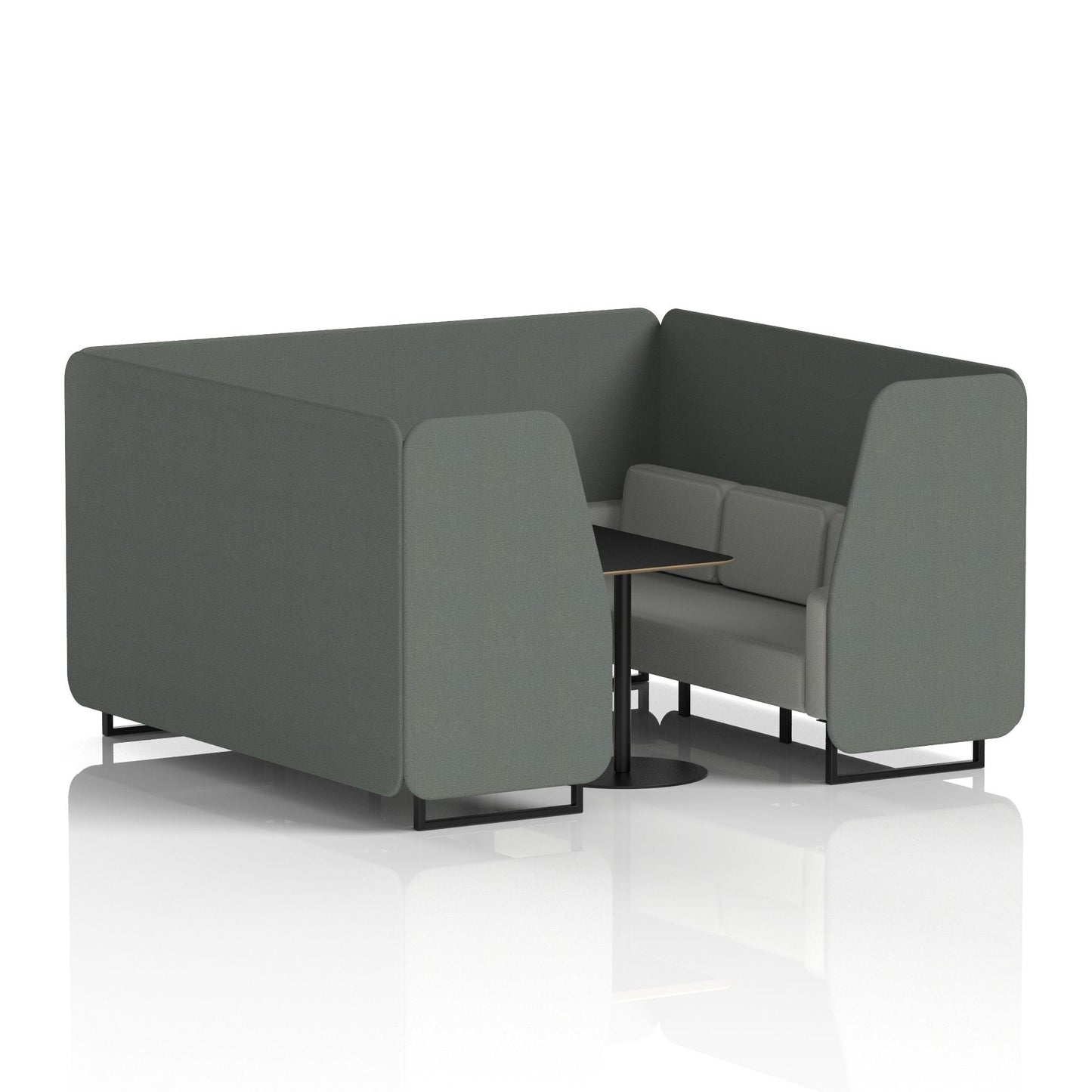 Brixworth Booth With Black Table In Two Tone