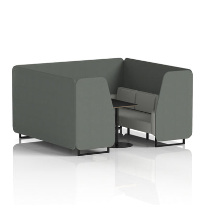 Brixworth Booth With Black Table In Two Tone