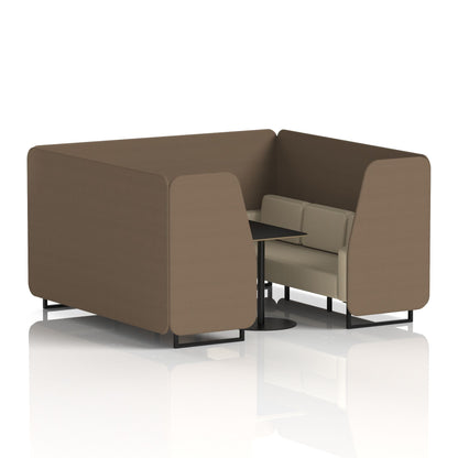 Brixworth Booth With Black Table In Two Tone