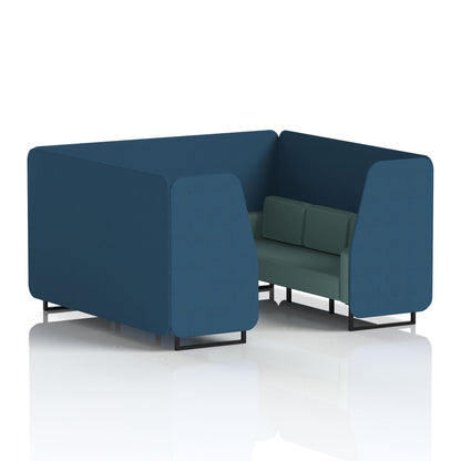 Brixworth Booth With Black Table In Two Tone