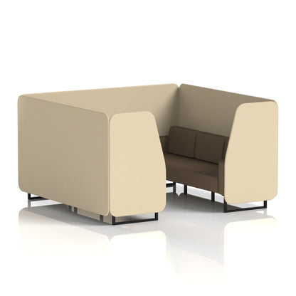Brixworth Booth With Black Table In Two Tone