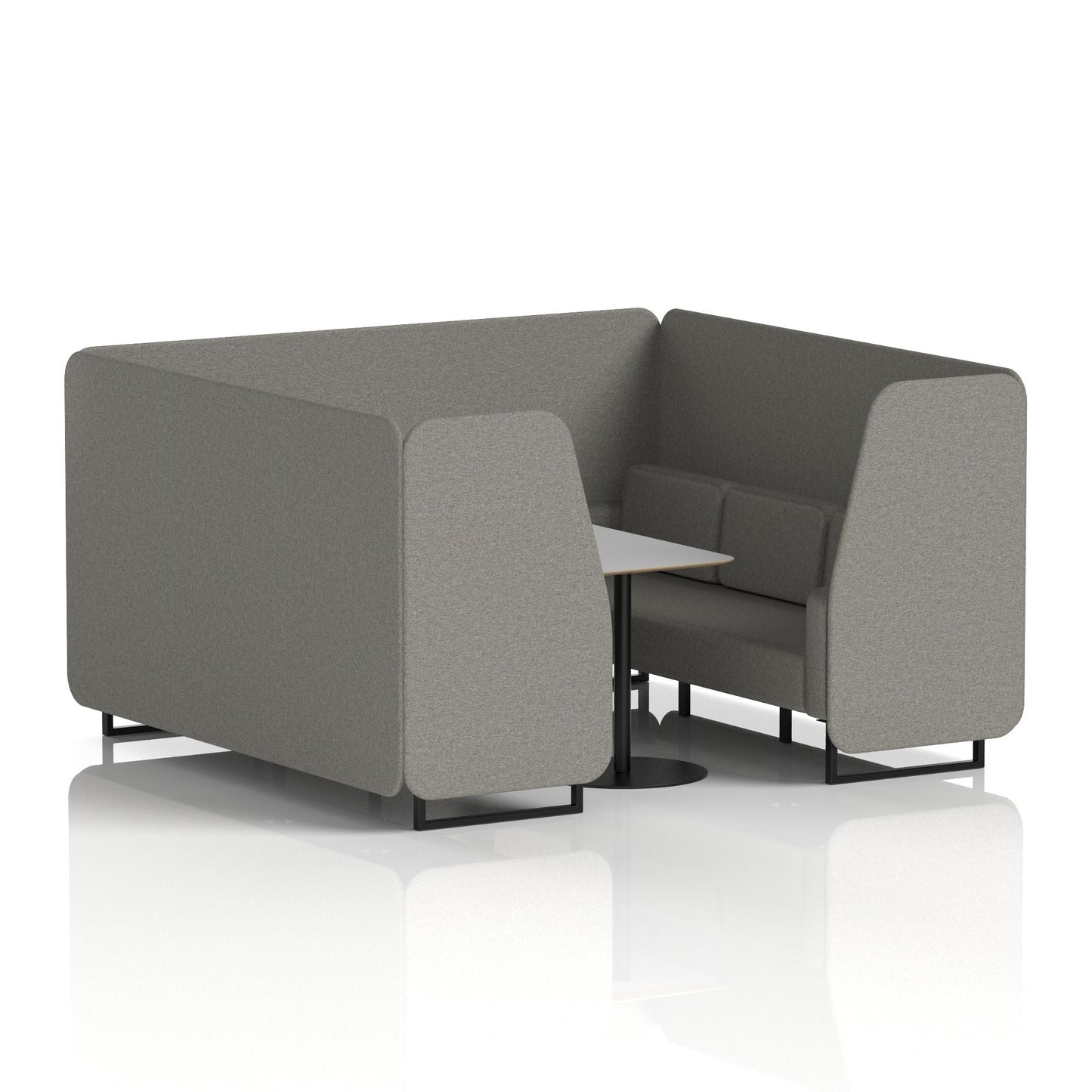 Brixworth Booth With Grey Table In Single Tone