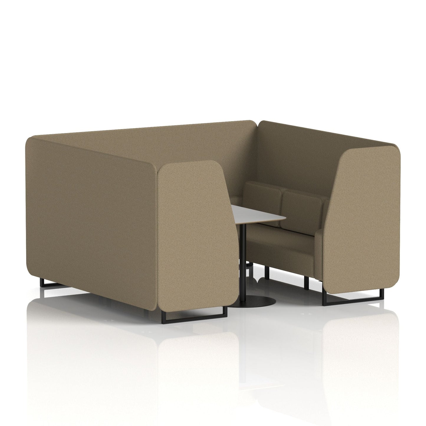 Brixworth Booth With Grey Table In Single Tone