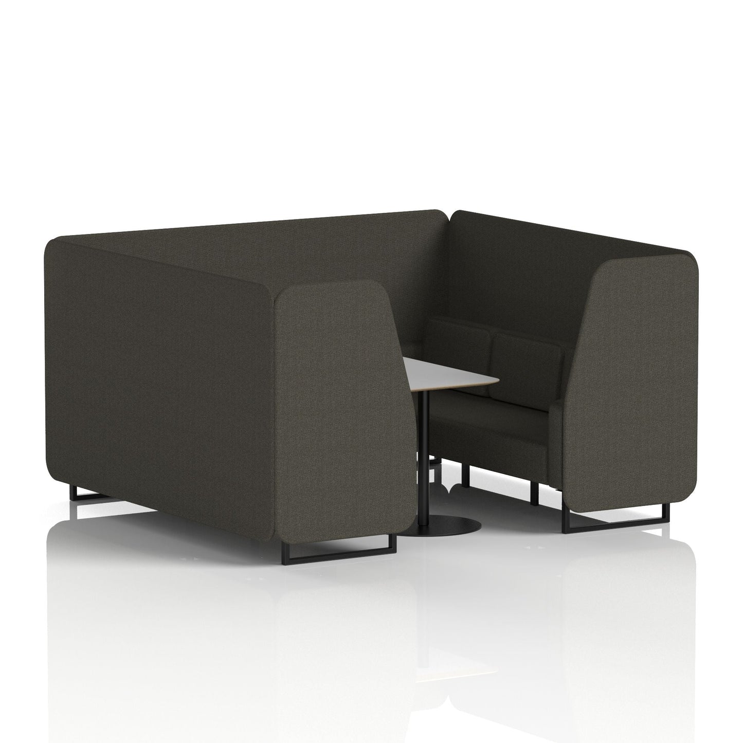 Brixworth Booth With Grey Table In Single Tone