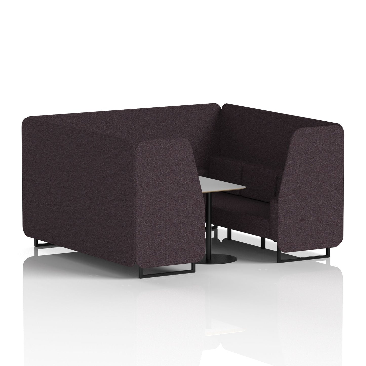 Brixworth Booth With Grey Table In Single Tone