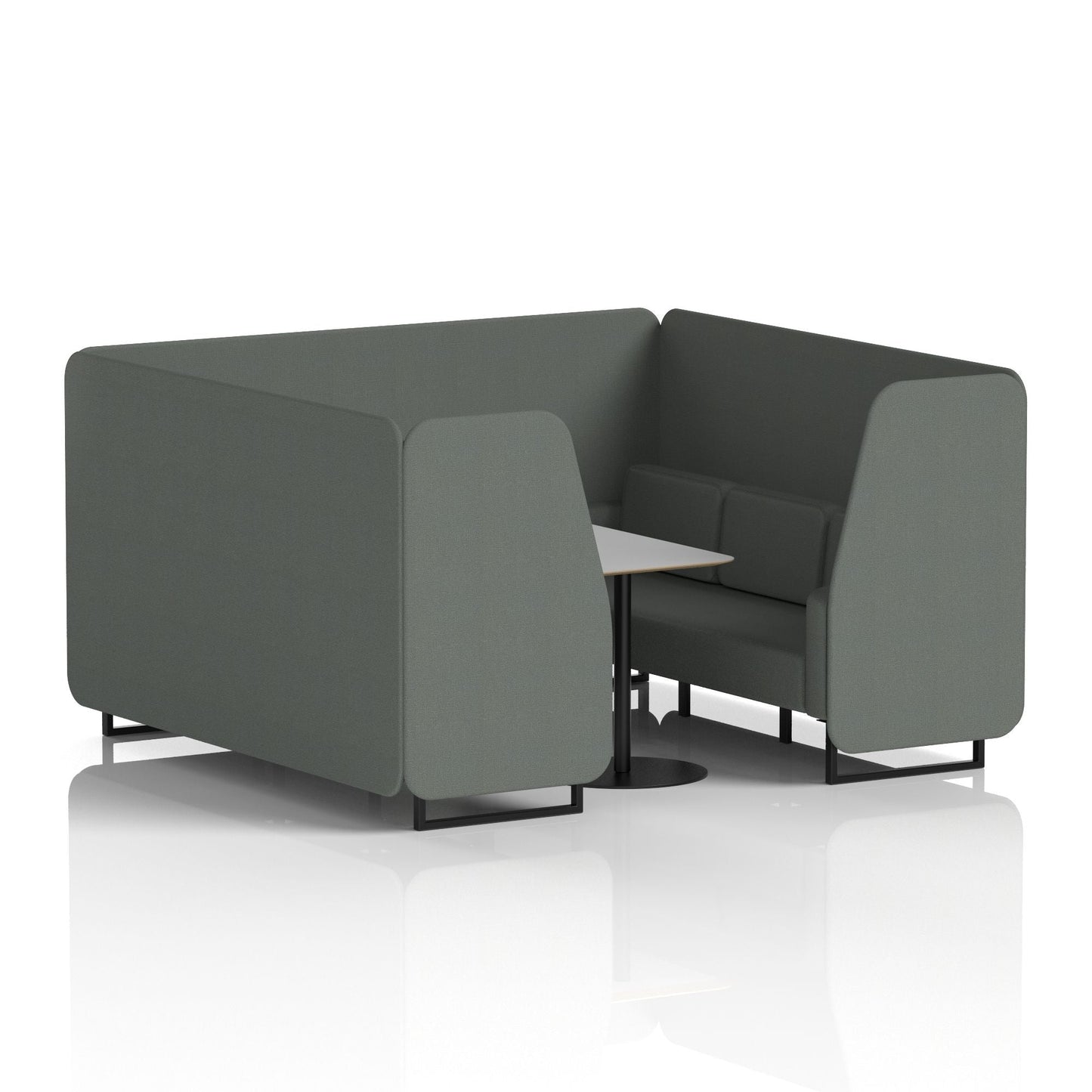 Brixworth Booth With Grey Table In Single Tone