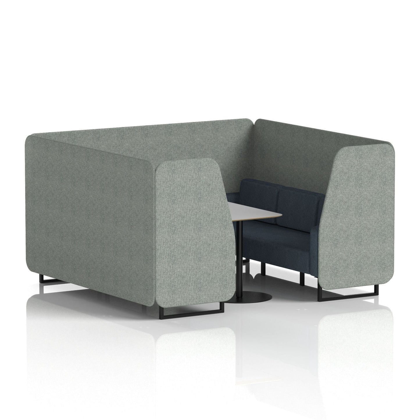 Brixworth Booth With Grey Table In Two Tone