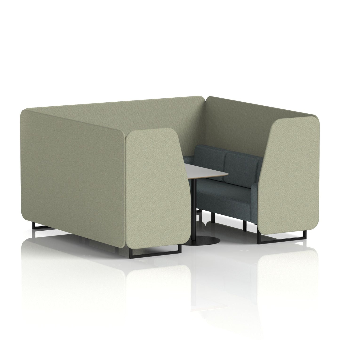 Brixworth Booth With Grey Table In Two Tone