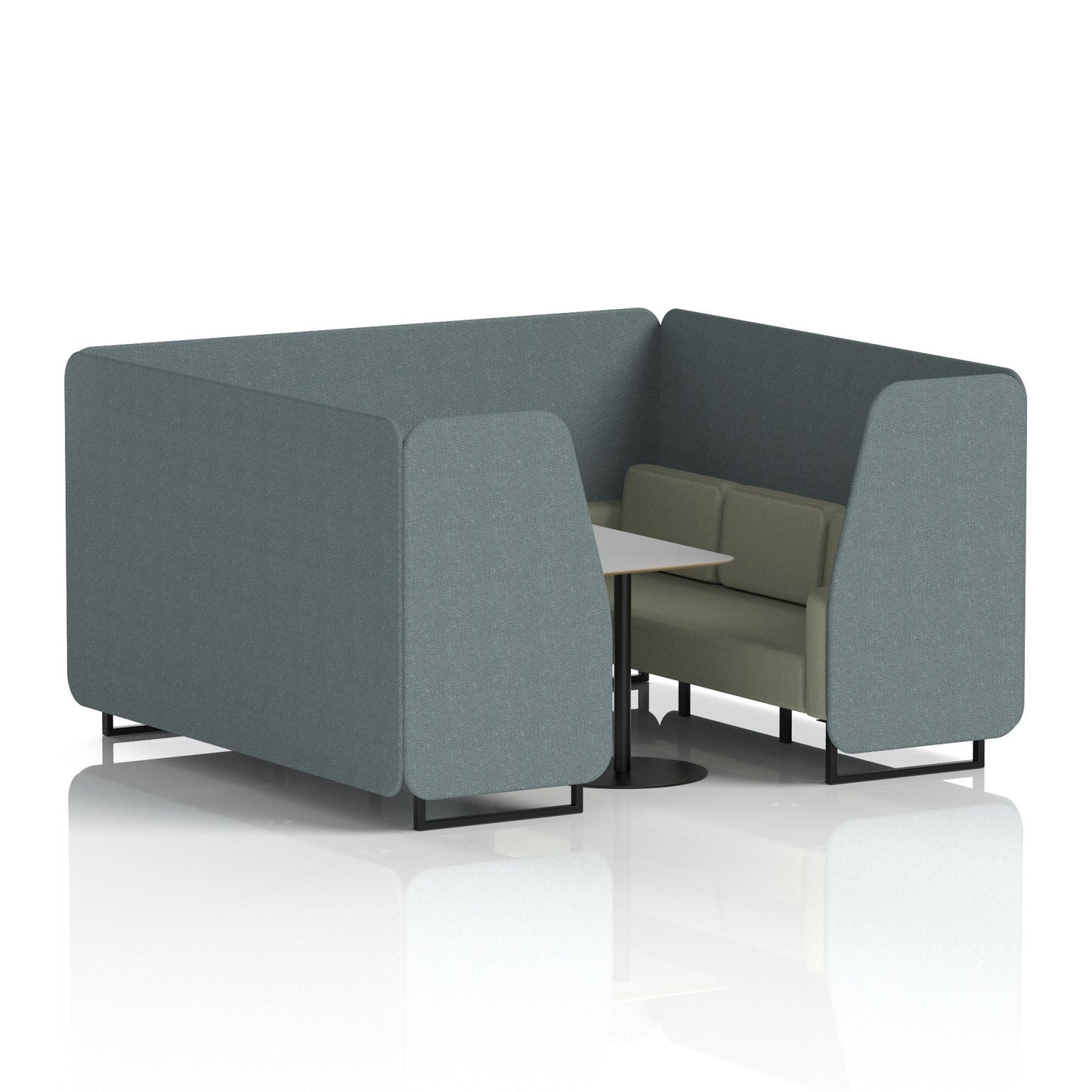 Brixworth Booth With Grey Table In Two Tone