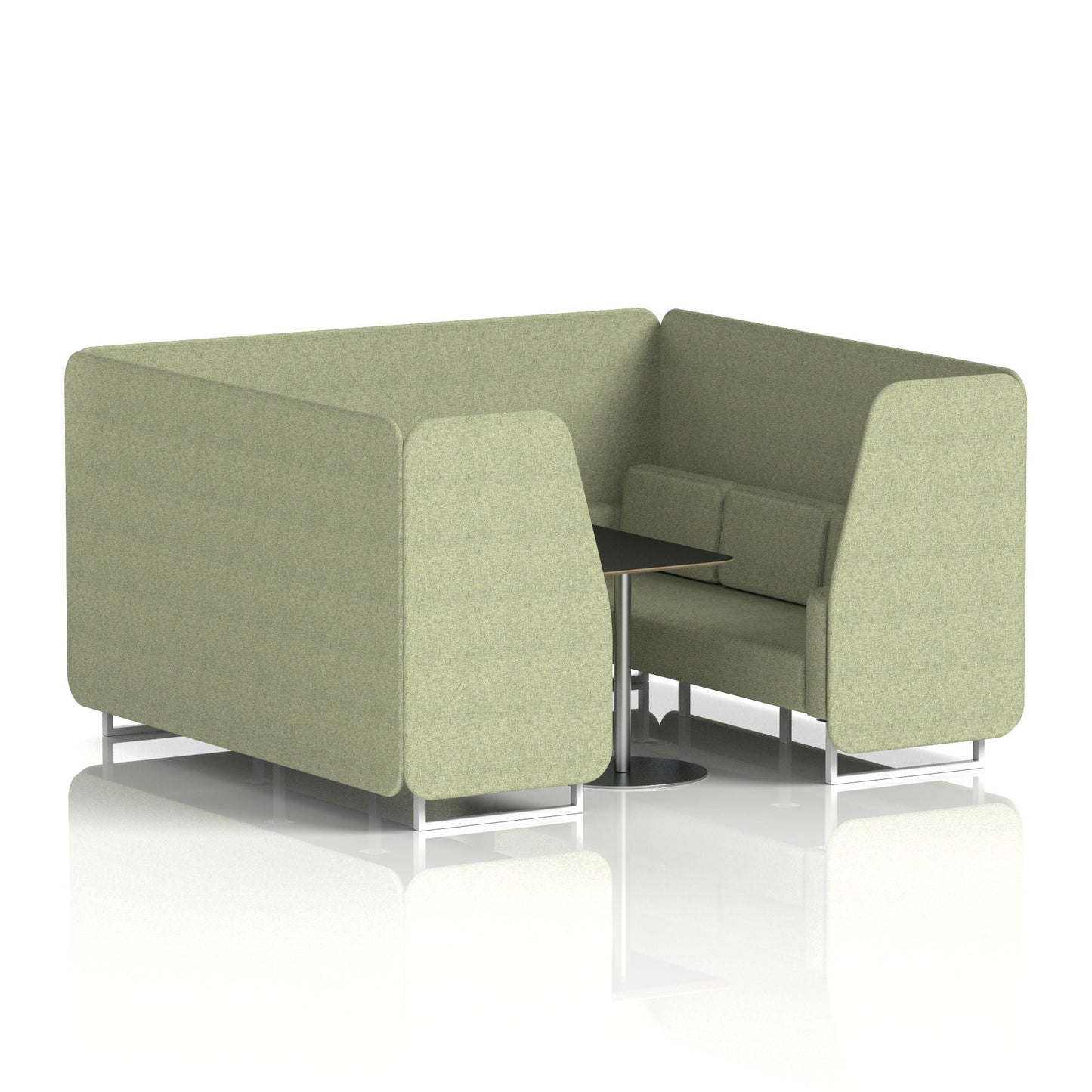Brixworth Booth With Black Table In Single Tone