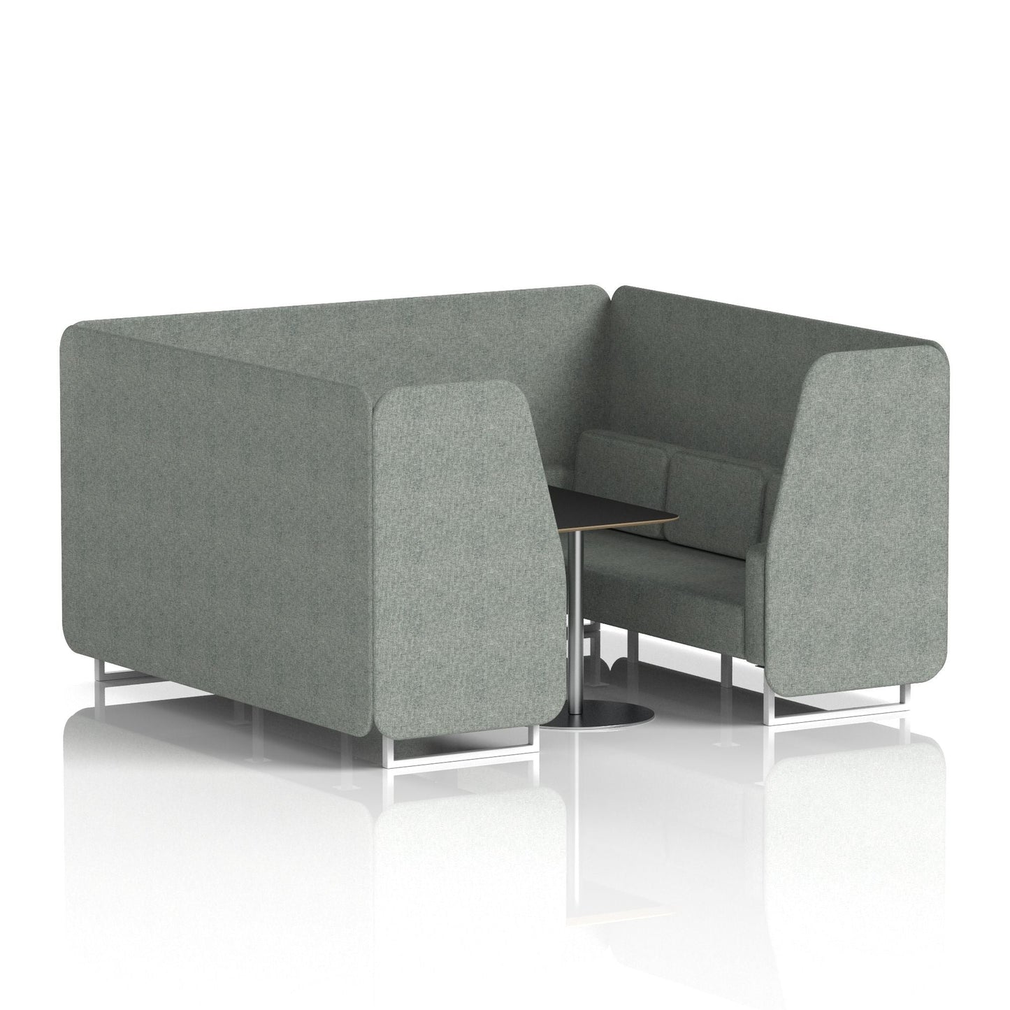 Brixworth Booth With Black Table In Single Tone