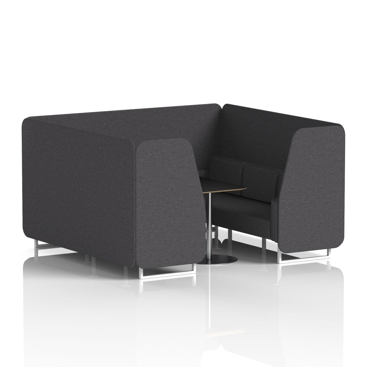 Brixworth Booth With Black Table In Single Tone