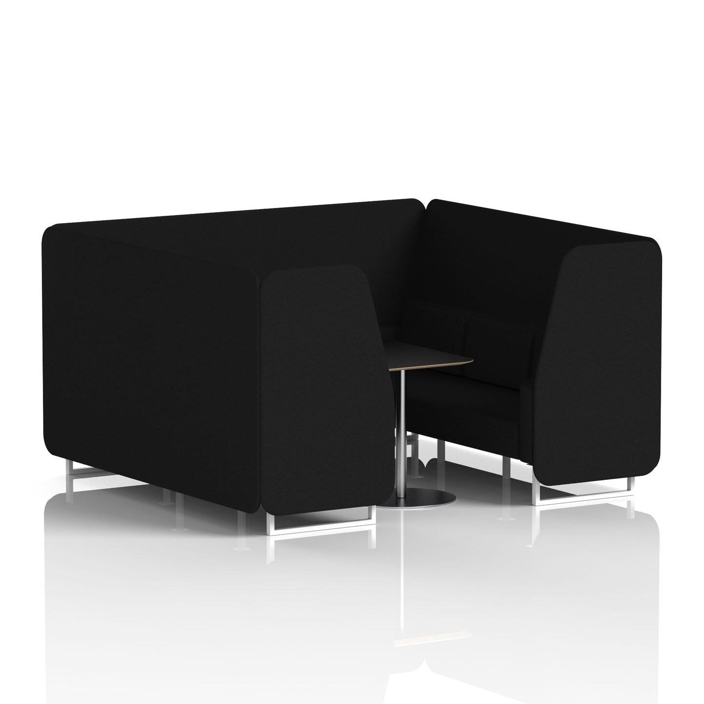 Brixworth Booth With Black Table In Single Tone
