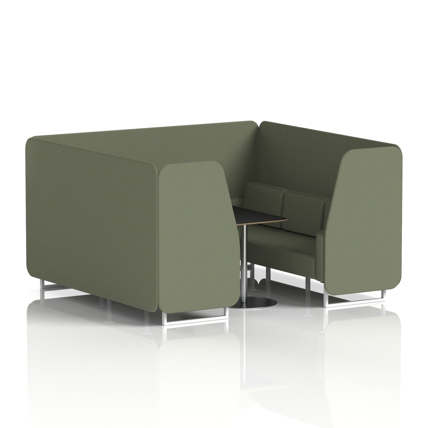 Brixworth Booth With Black Table In Single Tone