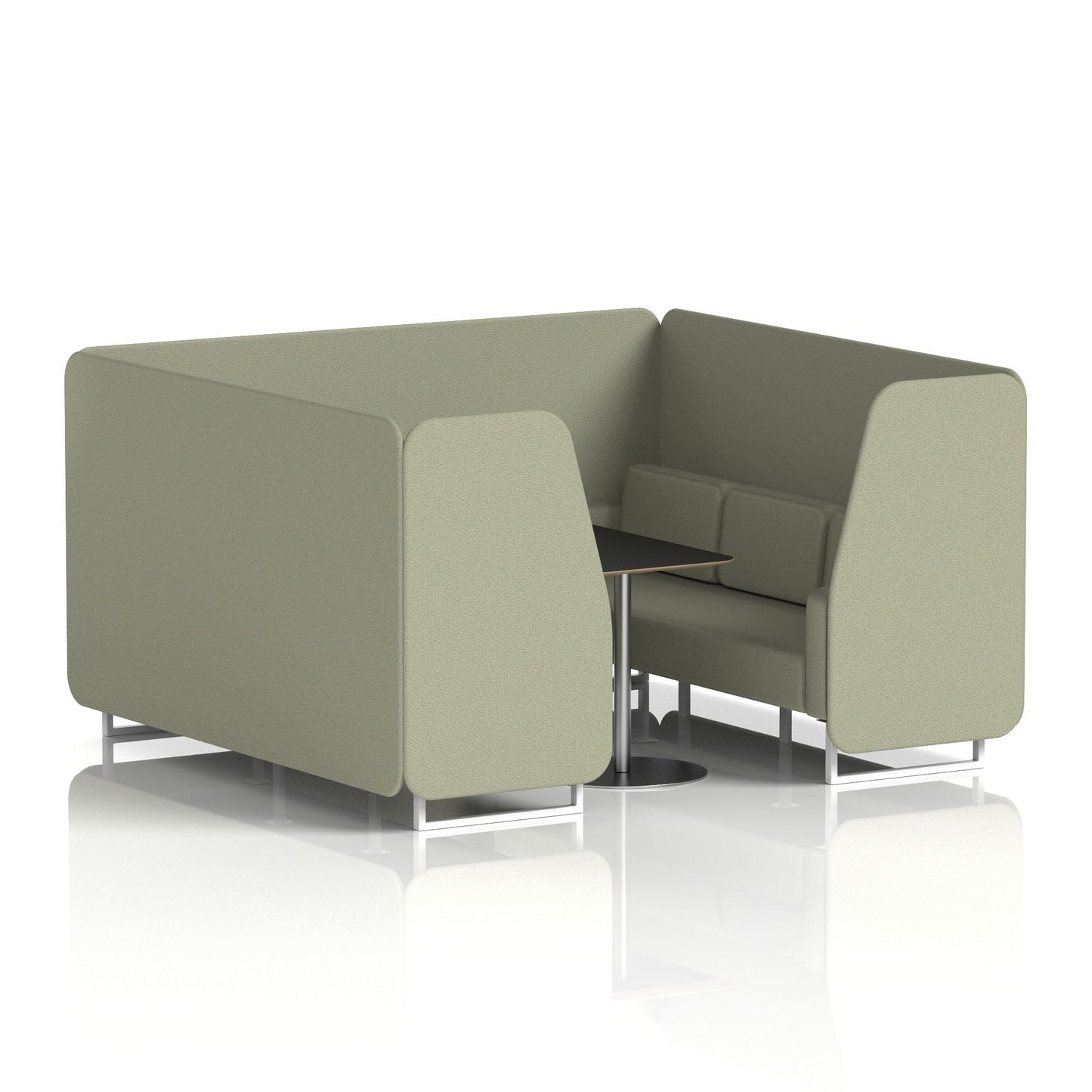 Brixworth Booth With Black Table In Single Tone